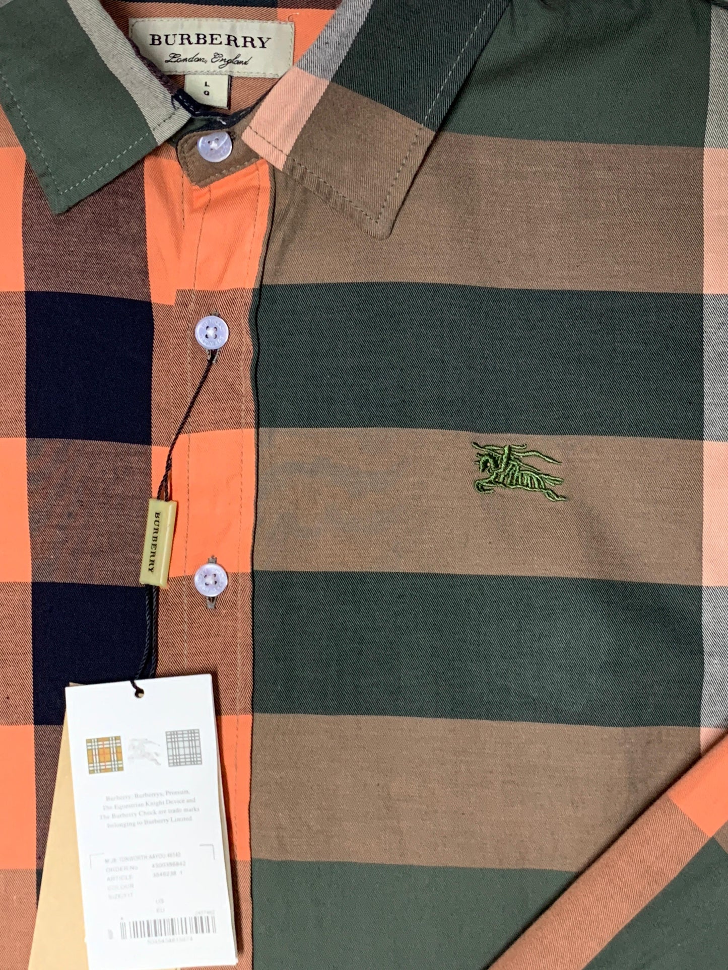 CAMISA BURBERRY MANGA LARGA.