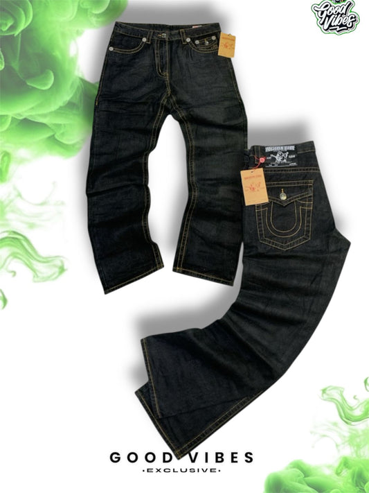 JEAN TRUE RELIGION HILOS AMARILLOS.