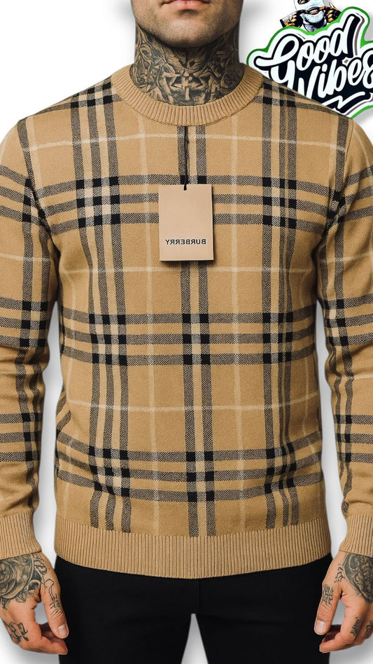 BUZO BURBERRY TEJIDO BEIGE.