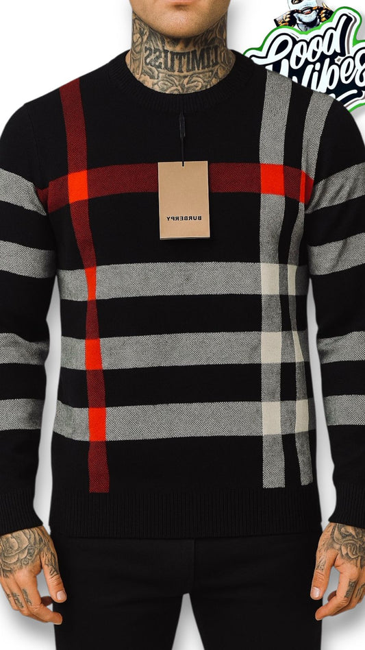 BUZO TEJIDO BURBERRY NEGRO/ROJO