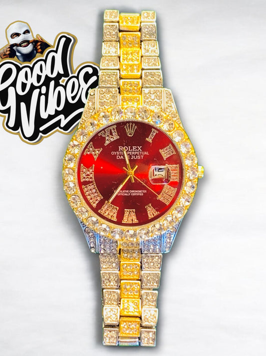 RELOJ CUBANO ROLEX ENDIAMANTADO.