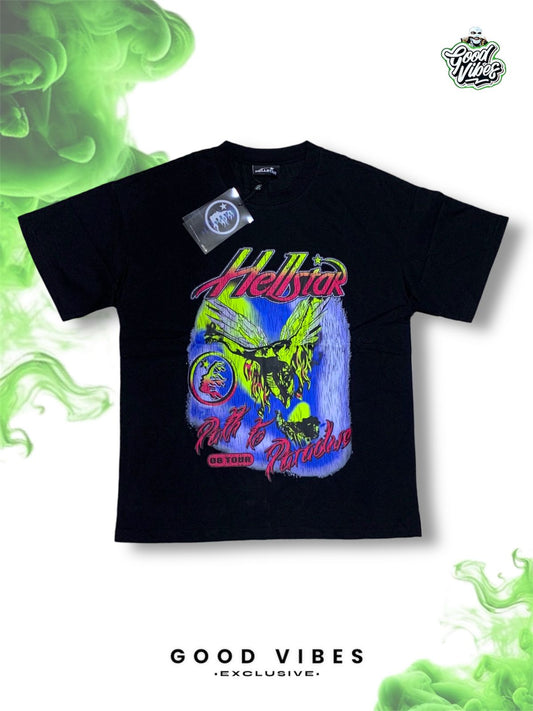CAMISETA HELLSTAR OVERSIZECUELLO REDONDO.