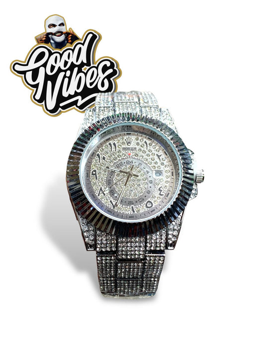 RELOJ CUBANO ROLEX ENDIAMANTADO.